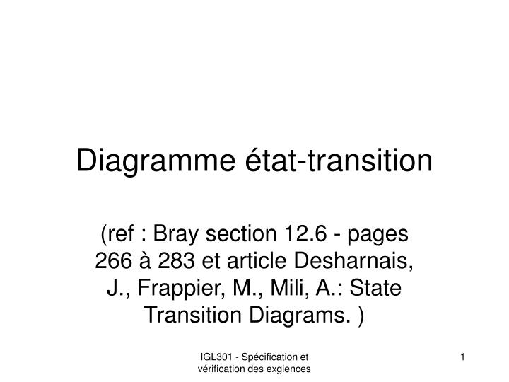 diagramme tat transition