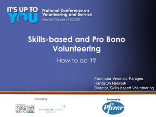 Skills-based and Pro Bono Volunteering