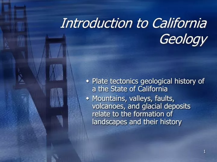 introduction to california geology
