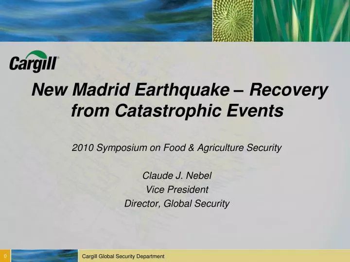 new madrid earthquake recovery from catastrophic events