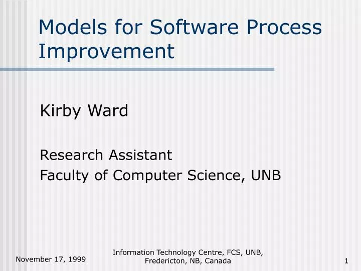 models for software process improvement