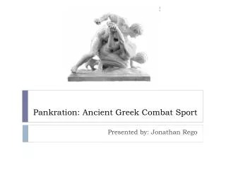 Pankration: Ancient Greek Combat Sport