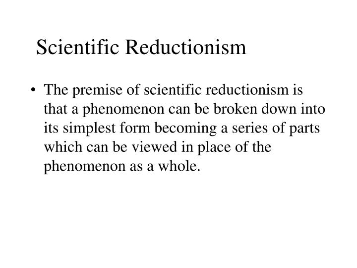 scientific reductionism
