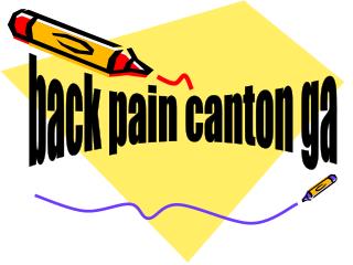 back pain canton ga