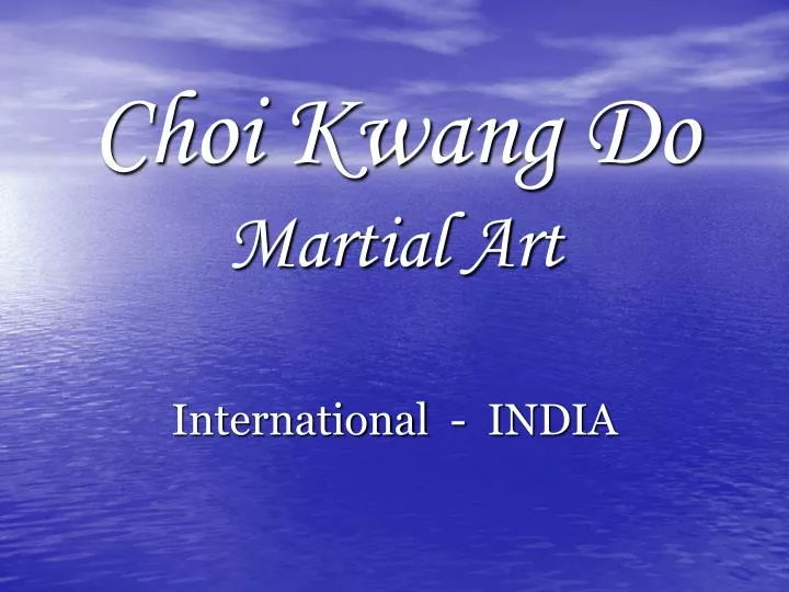 choi kwang do martial art