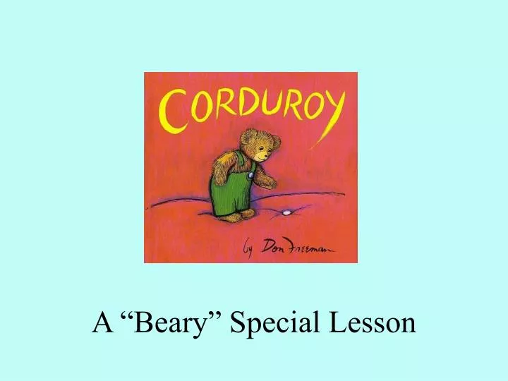 a beary special lesson