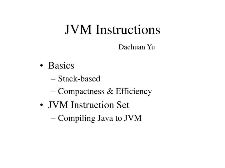 jvm instructions