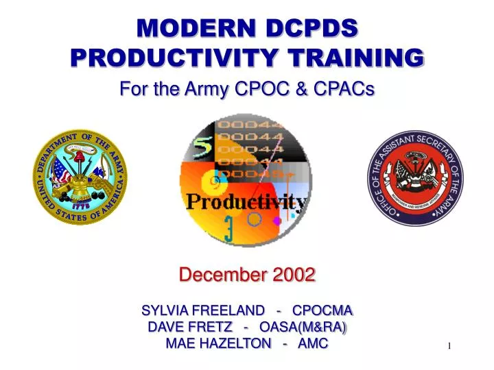 modern dcpds productivity training