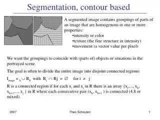 Segmentation, contour based