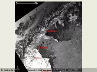 Satellite captures thinning ice shelf