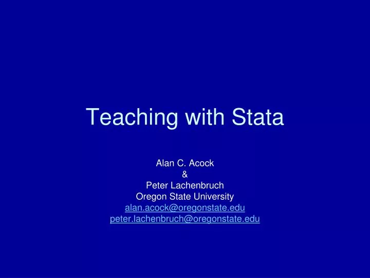 teaching with stata