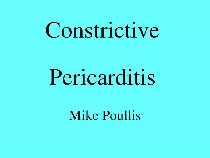 constrictive pericarditis