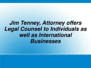 Jim Tenney Attorney