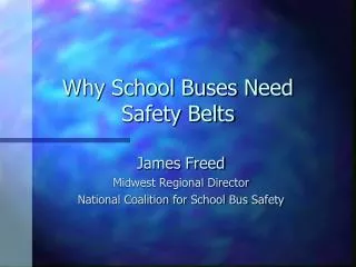 Why School Buses Need Safety Belts
