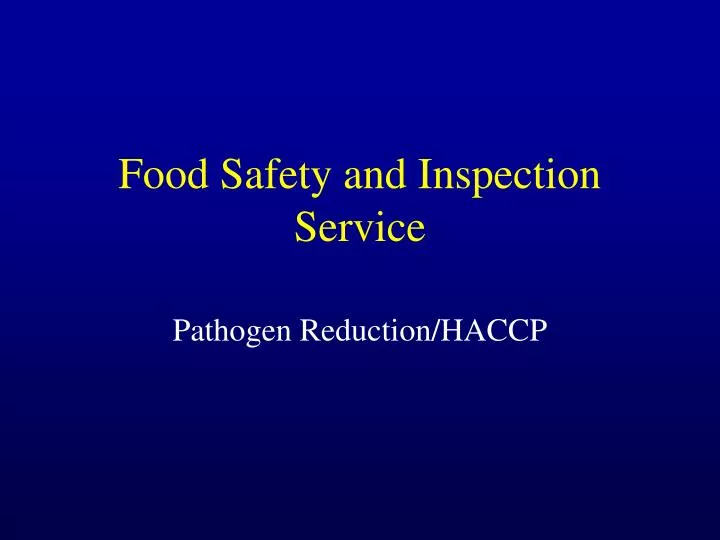 food safety and inspection service