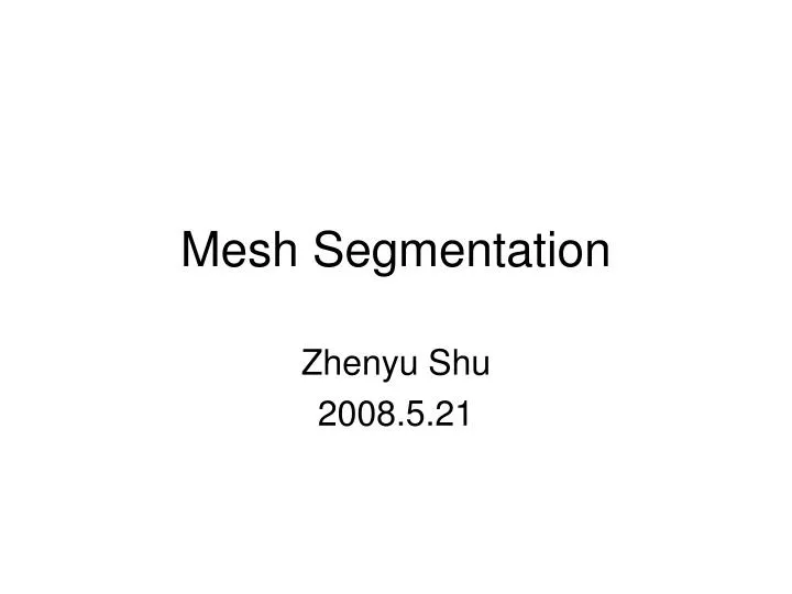 mesh segmentation