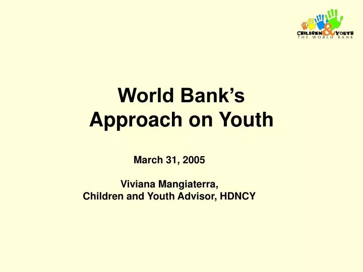 world bank s approach on youth