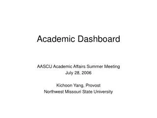 Academic Dashboard