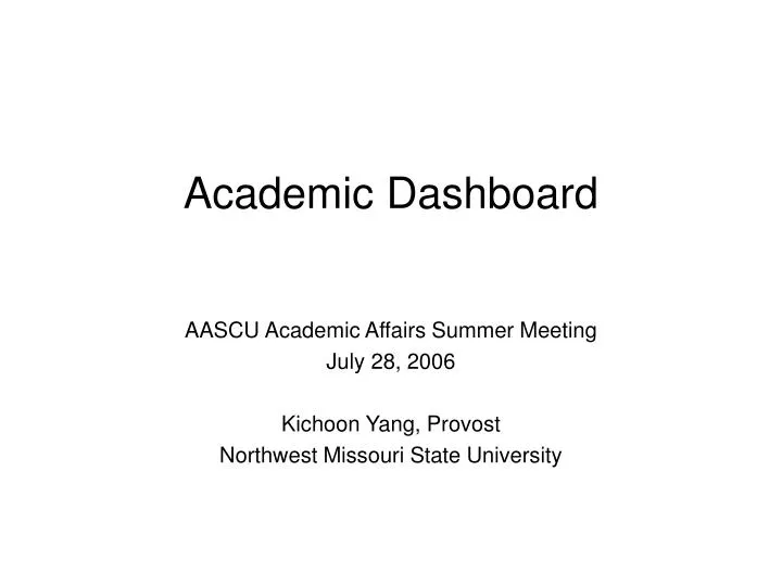 academic dashboard