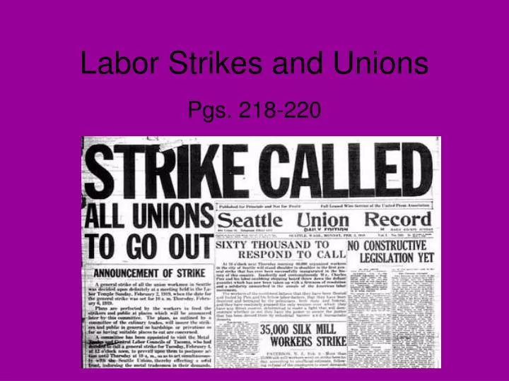 labor strikes and unions
