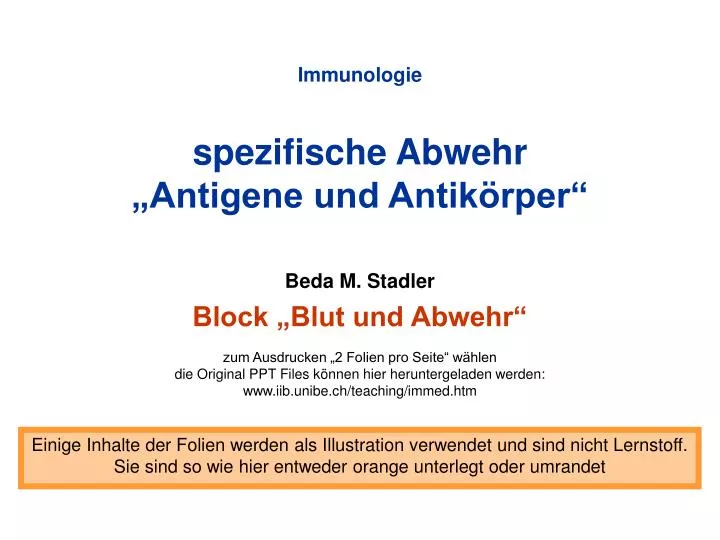 immunologie spezifische abwehr antigene und antik rper