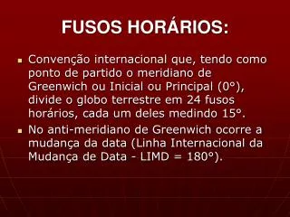 fusos hor rios