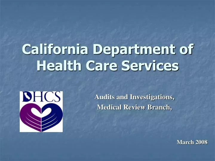 california department of health care services