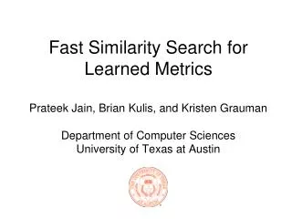 Fast Similarity Search for Learned Metrics