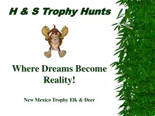 H &amp; S Trophy Hunts Where Dreams Become Reality! New Mexico Trophy Elk &amp; Deer
