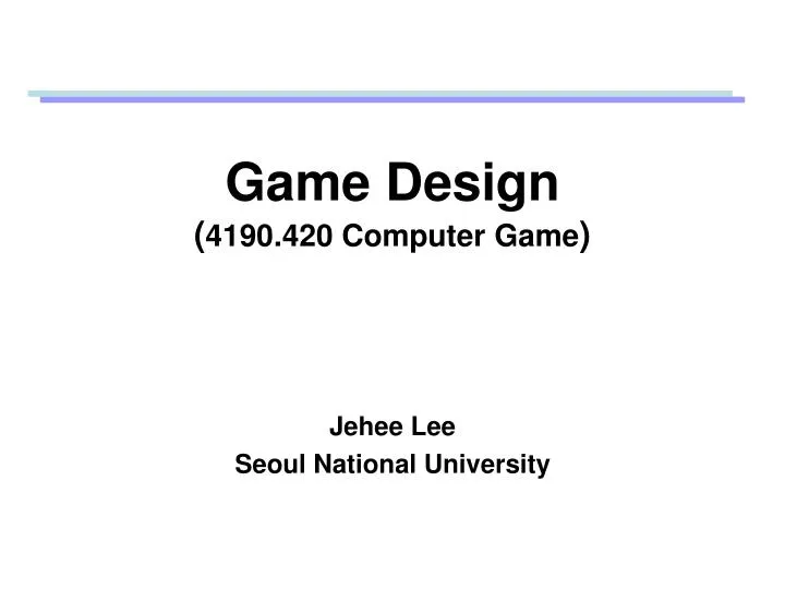 game design 4190 420 computer game
