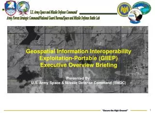 Geospatial Information Interoperability Exploitation-Portable (GIIEP) Executive Overview Briefing Presented By:
