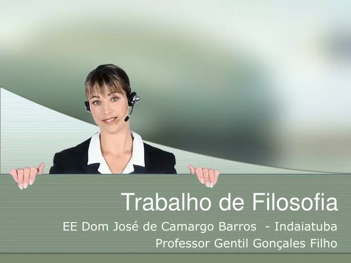 trabalho de filosofia