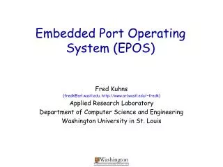 Embedded Port Operating System (EPOS)