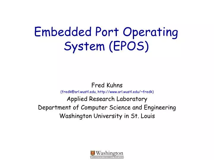 embedded port operating system epos