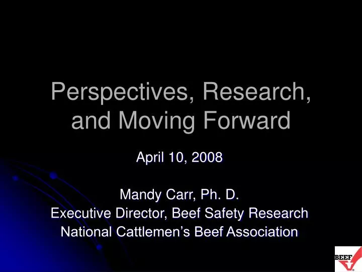 perspectives research and moving forward