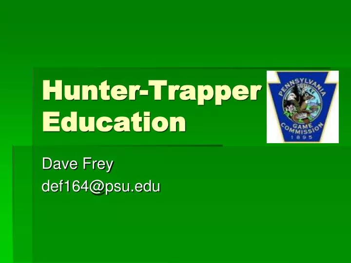 hunter trapper education