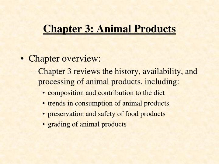 chapter 3 animal products