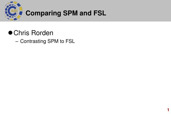 comparing spm and fsl