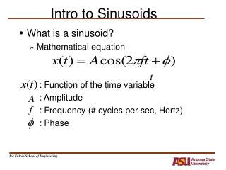 Intro to Sinusoids