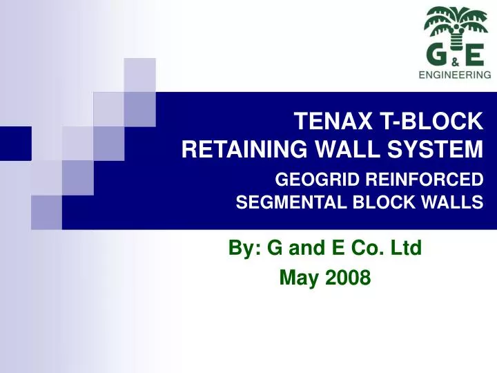 tenax t block retaining wall system geogrid reinforced segmental block walls