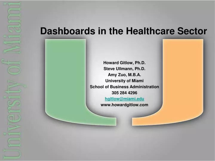 dashboards in the healthcare sector