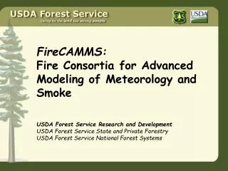 FireCAMMS: Fire Consortia for Advanced Modeling of Meteorology and Smoke