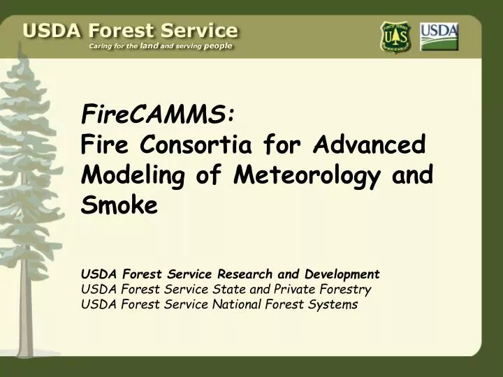 firecamms fire consortia for advanced modeling of meteorology and smoke