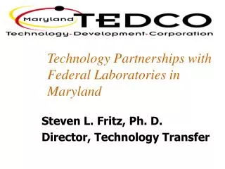 Technology Partnerships with Federal Laboratories in Maryland