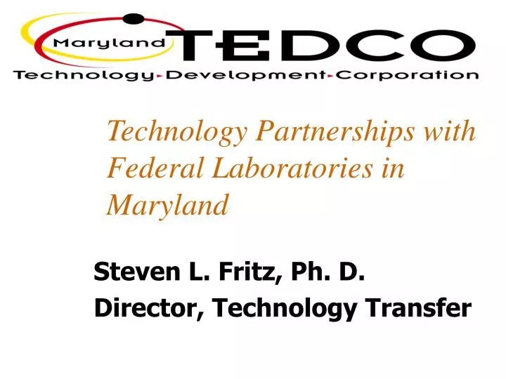 technology partnerships with federal laboratories in maryland