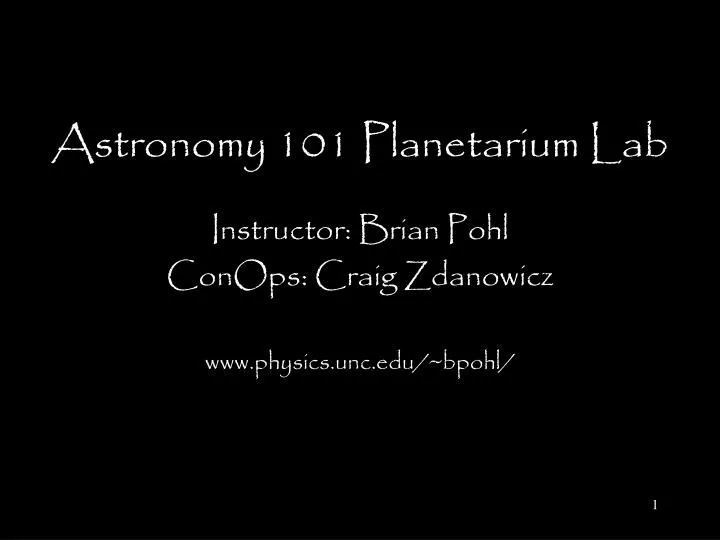astronomy 101 planetarium lab