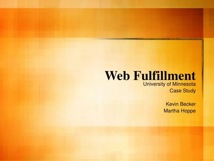 web fulfillment