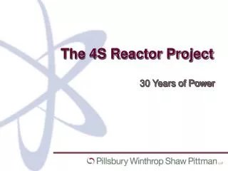 The 4S Reactor Project