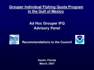 Grouper Individual Fishing Quota Program in the Gulf of Mexico