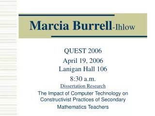 Marcia Burrell -Ihlow